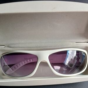 Ray-Ban Ivory Sunglasses with Violet Lenses